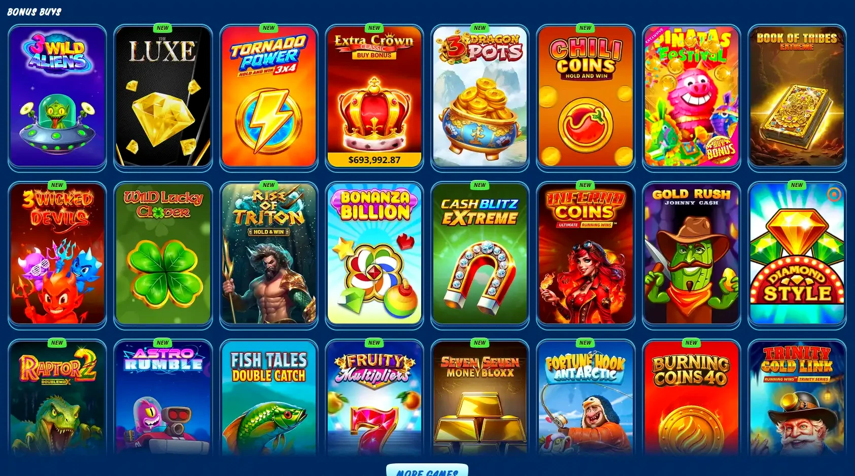 Retrobet mobile app interface showing casino games on smartphone